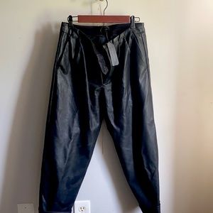 Black leather pants banana republic
